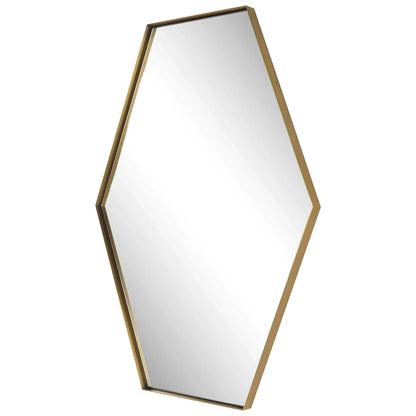 Brass Hexagon Mirror