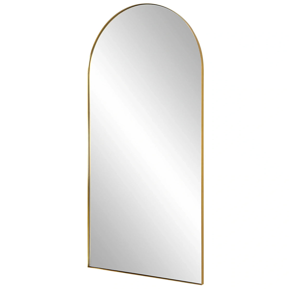 Antique Brass Arch Mirror