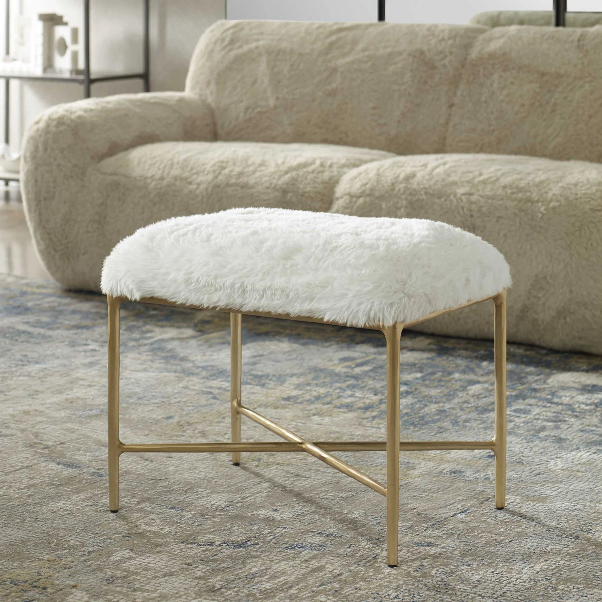 Sheepskin Small Bench