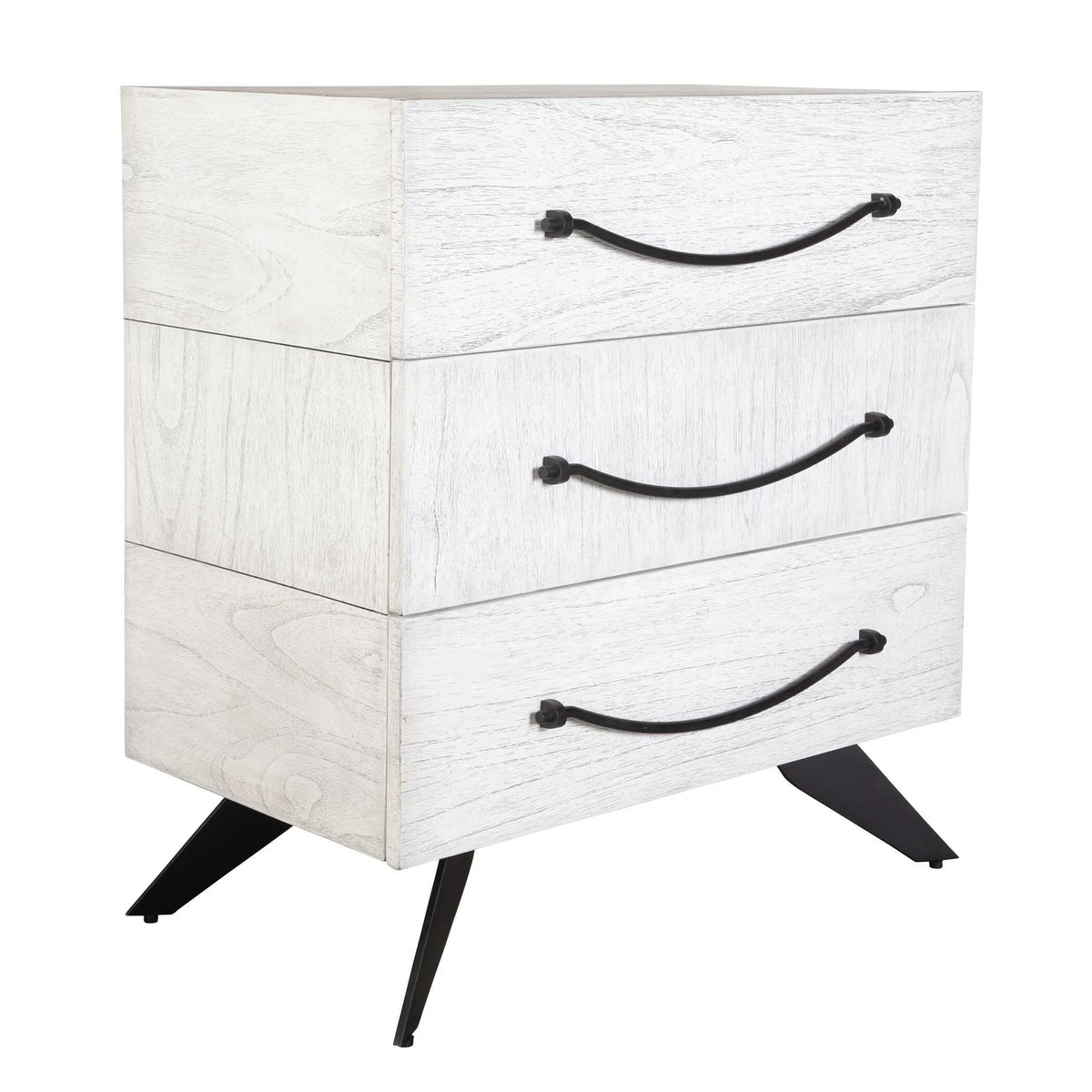 3 Drawer White Chest