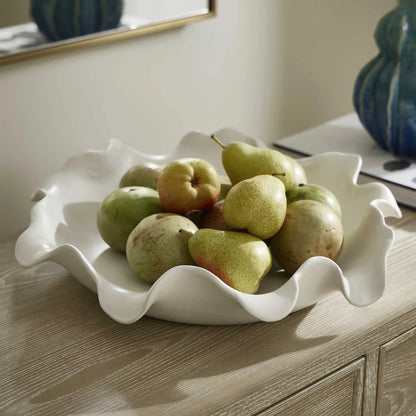 Crest White Outdoor Bowl