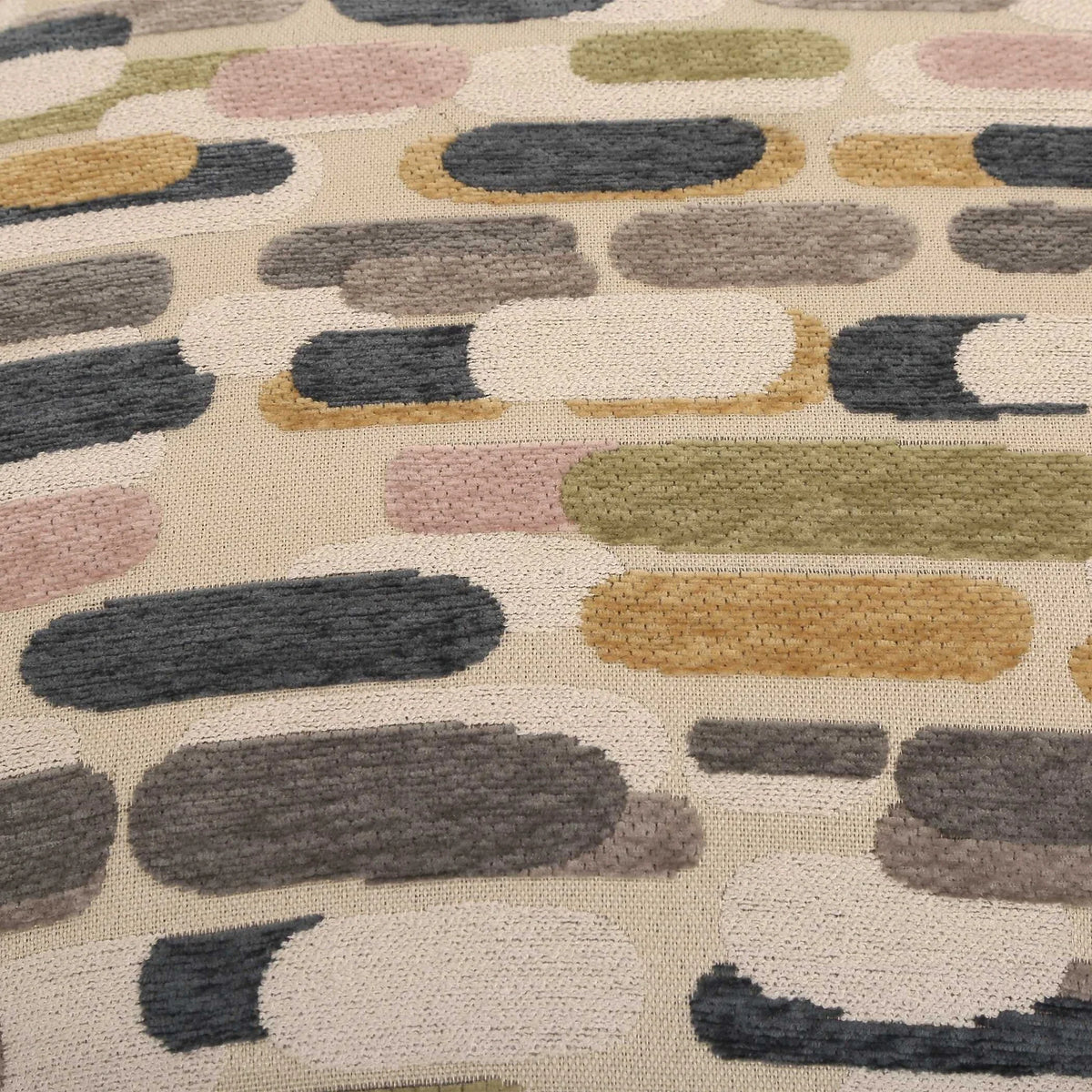 Upholstered Multi-Color Ottoman