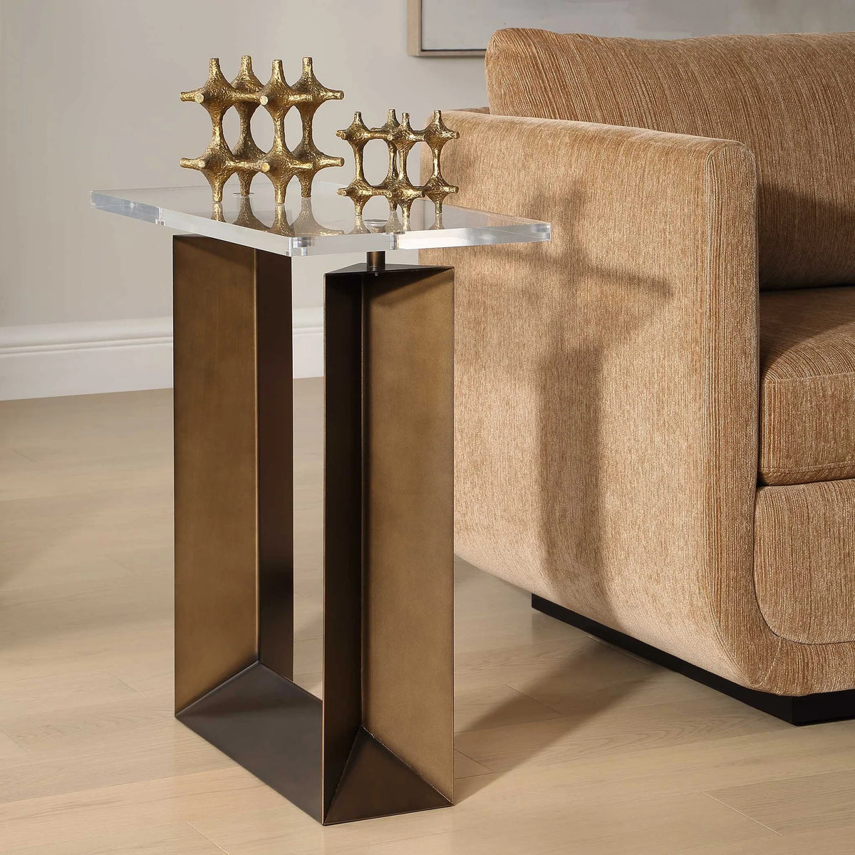 Modern Bronze Side Table