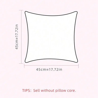 Cream Gingham Cushion Covers - 2-Piece Set for a Nordic Touch