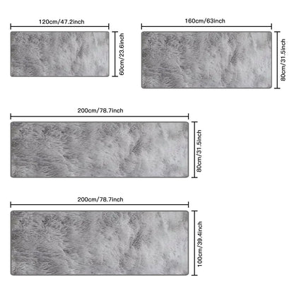 Nordic Long Pile Soft Rug | Plush Bedside, Window Seat & Floor Runner | Grey, Black or Off-White in Four Sizes