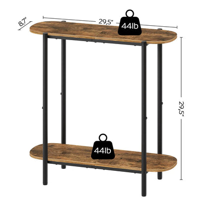 Yatiney 29.5" Narrow Console Table - 2-Tier Entryway & Sofa Table for a Living Space