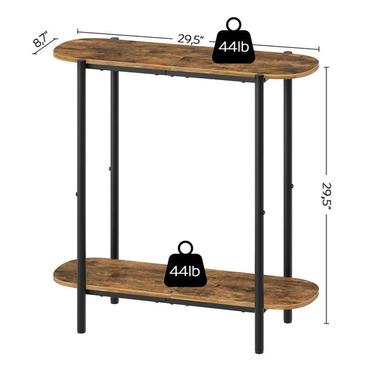 Yatiney 29.5" Narrow Console Table - 2-Tier Entryway & Sofa Table for a Living Space