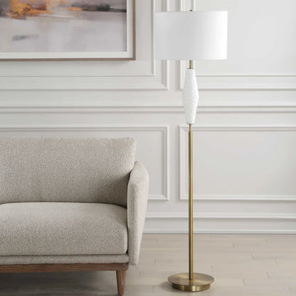 Textured White Ceramic Floor Lamp