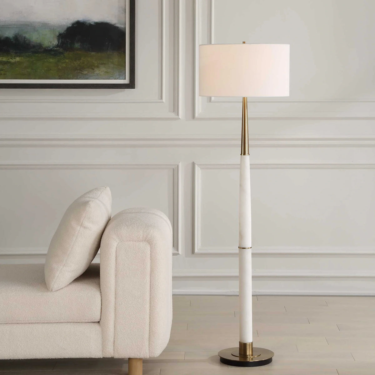 White Marble Floor Lamp