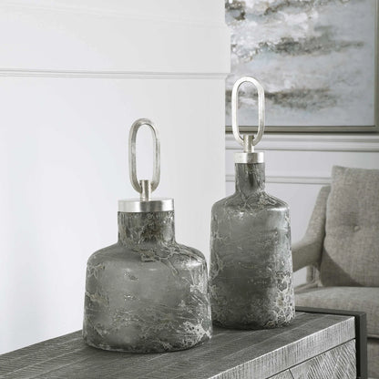 Art Glass Bottles Set/2