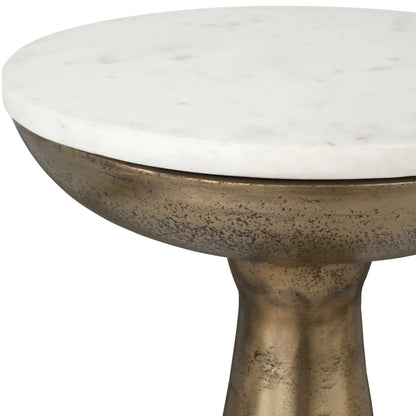 Marble & Brass Drink Table