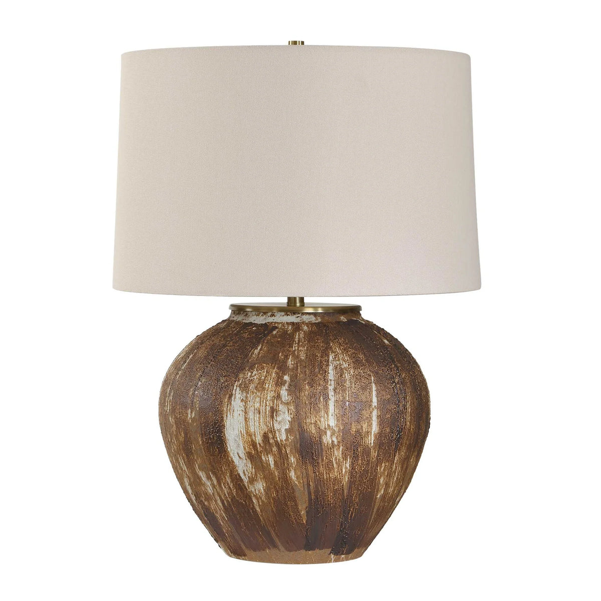 Textured Brown Table Lamp