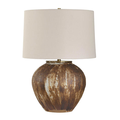 Textured Brown Table Lamp