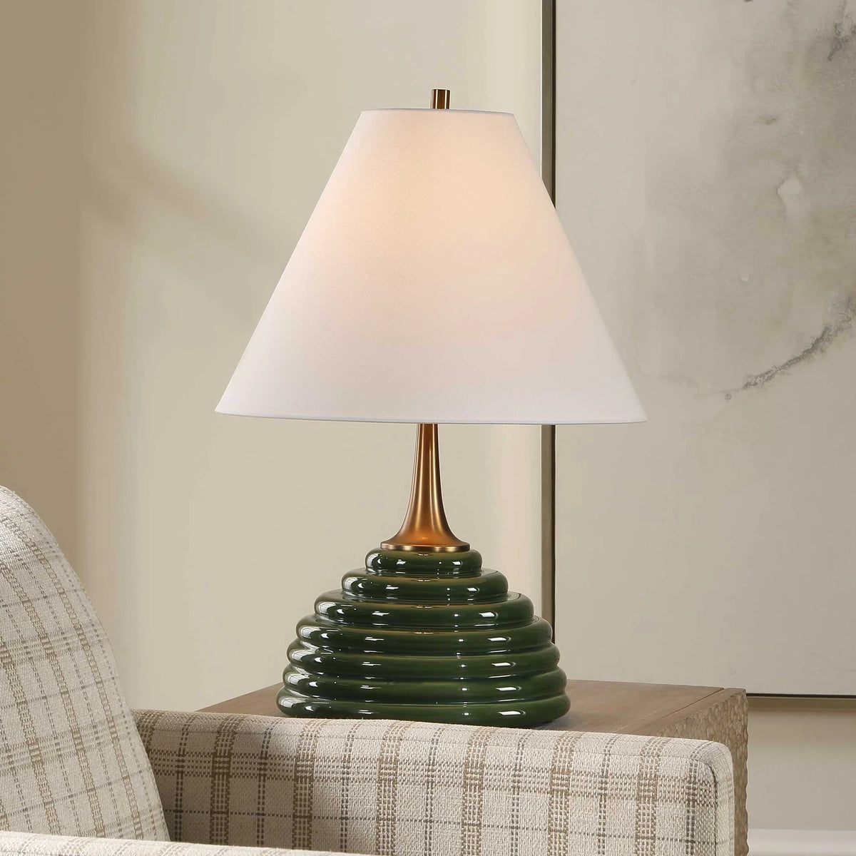 Dark Green Table Lamp