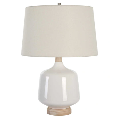 Gloss White Ceramic Table Lamp