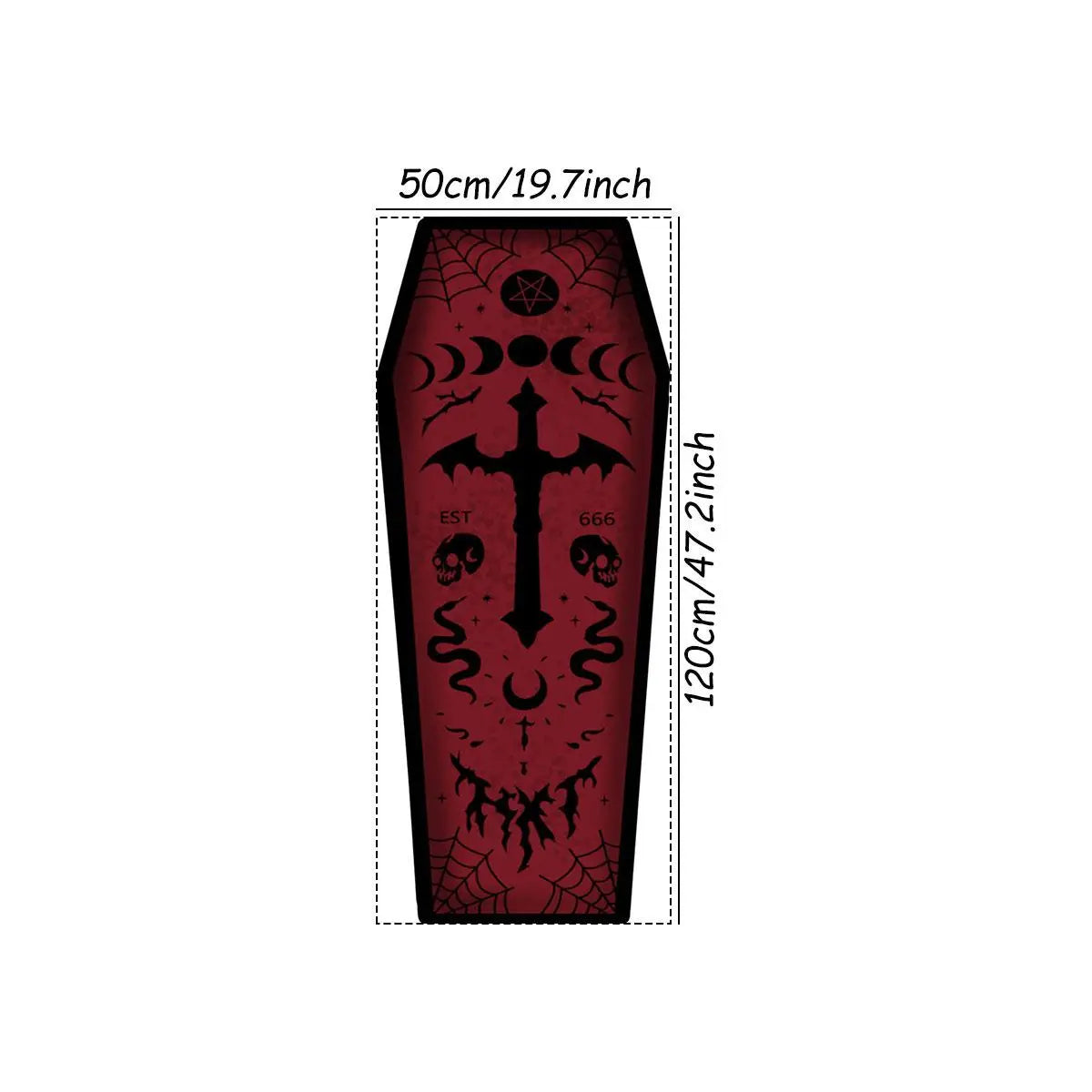 Gothic Skull Cross Pattern Floor Mat