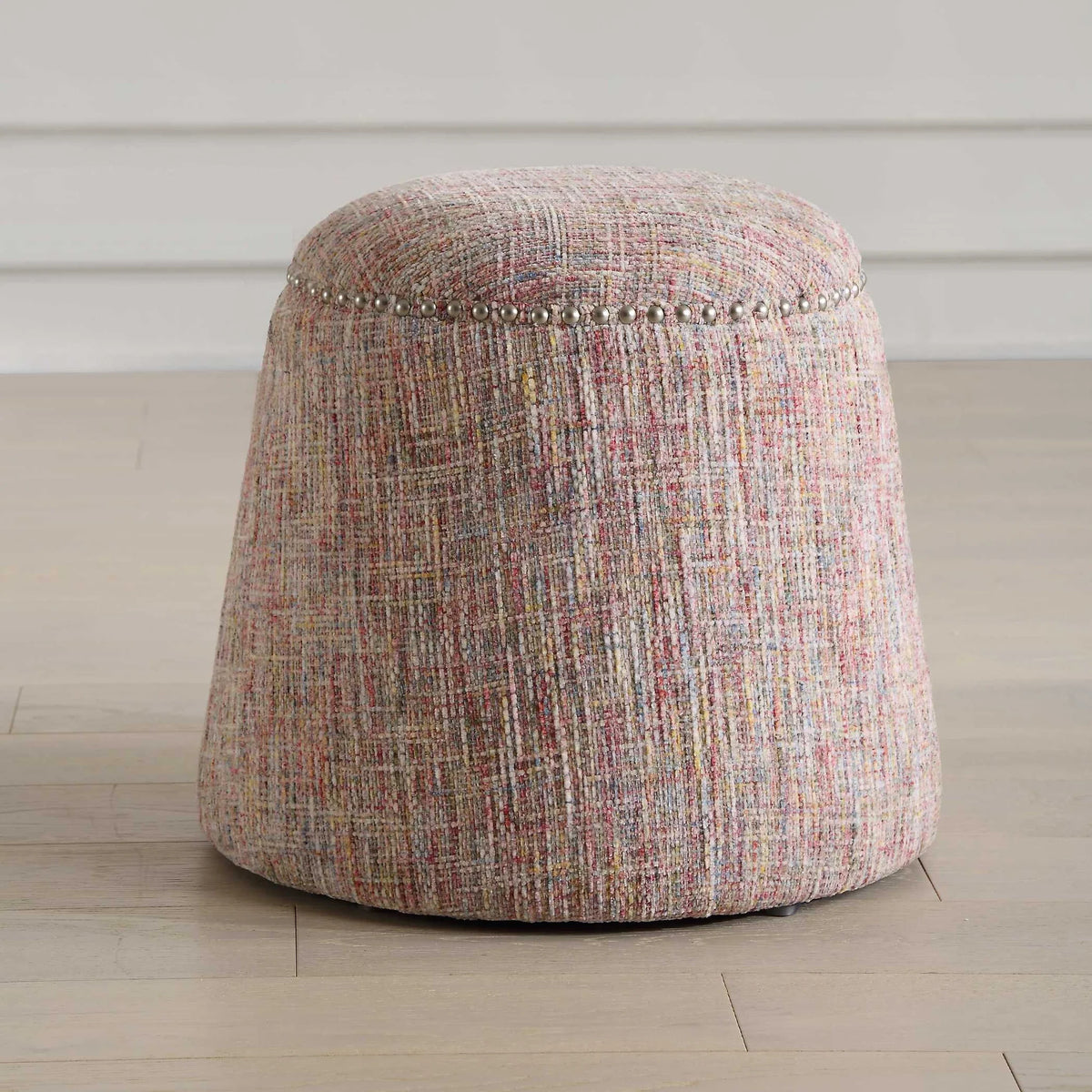 Faux Shearling Ottoman
