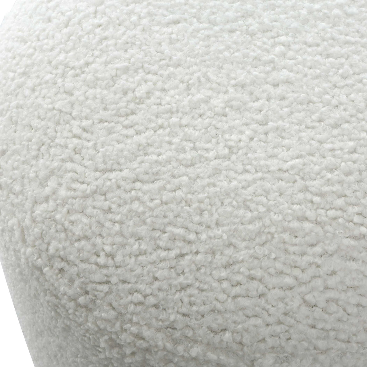 Ivory Boucle Ottoman