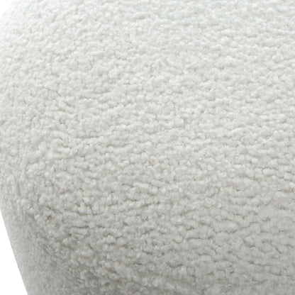 Ivory Boucle Ottoman