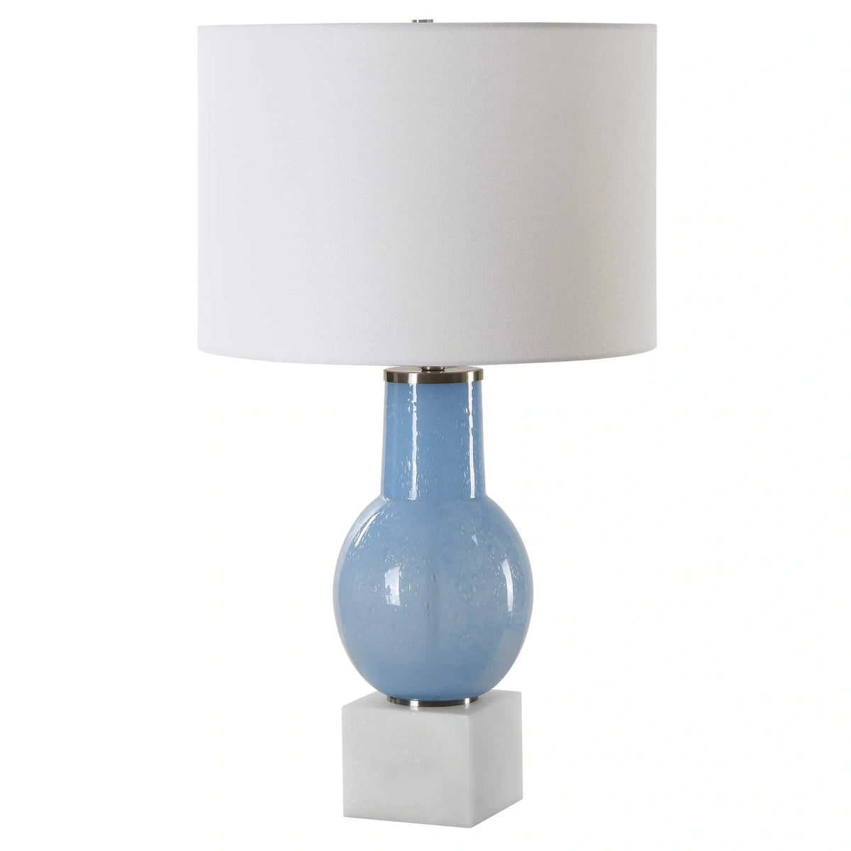 Sky Blue Glass Table Lamp
