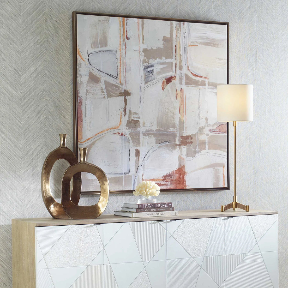 Tan & Terracotta Abstract Giclee Art