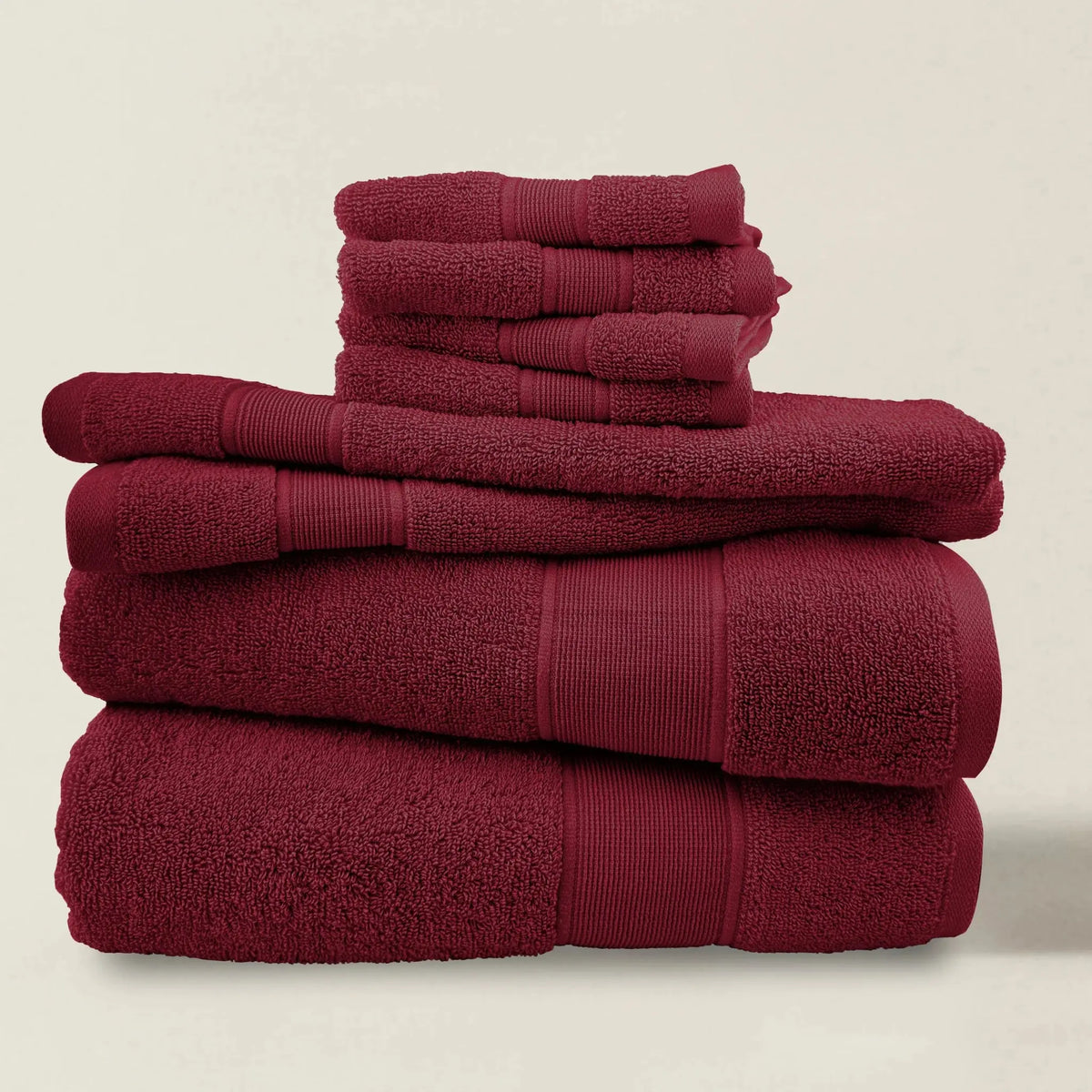 8-Piece Cotton Bath Towel Set | Complete Bathroom Set | Five Colours