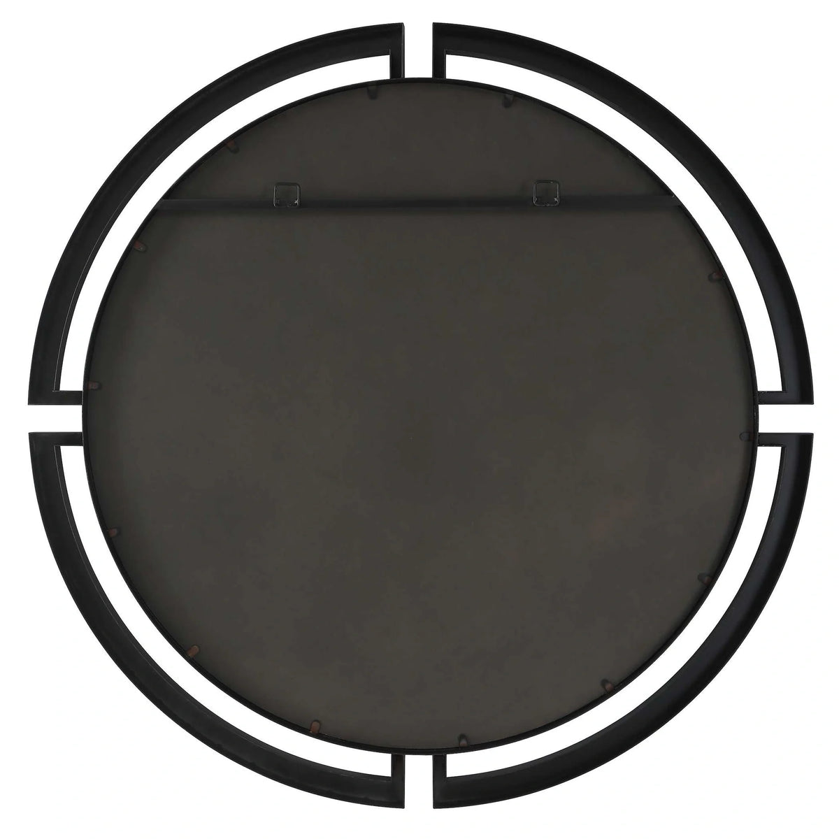 Modern Black Round Mirror