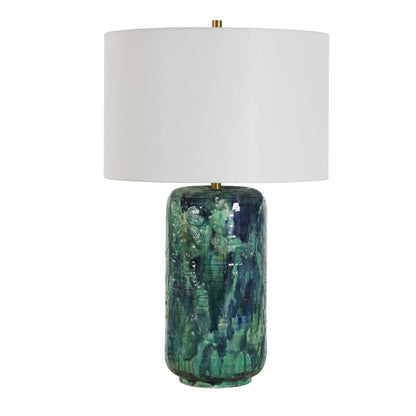 Blue & Green Drip Glaze Table Lamp