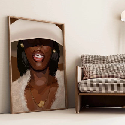 Smard Black Wall Art Print