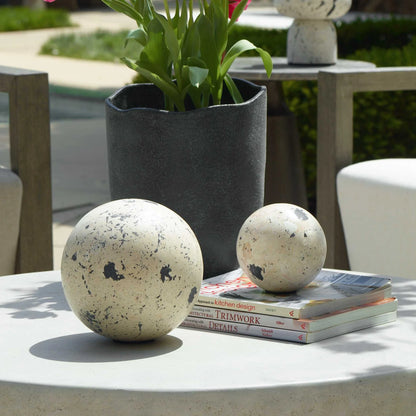 Coral Stone Spheres, Set of 2