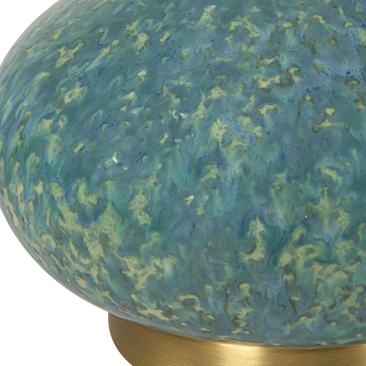 Aged Blue Buffet Lamp