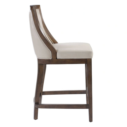 Faux Leather Counter Stool