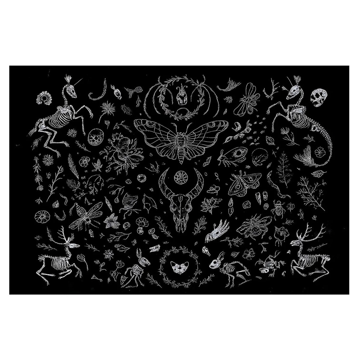 Spooky Skeleton Halloween Door Mat - Gothic Decorative Rug for Your Home