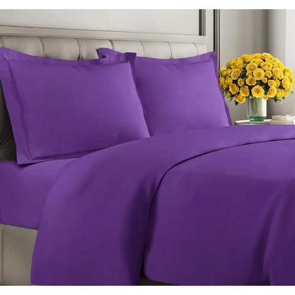 Double-Brushed Duvet Cover Set | Hidden Zipper & Corner Ties, Pillow Shams Included | 18 Colours, Twin to King