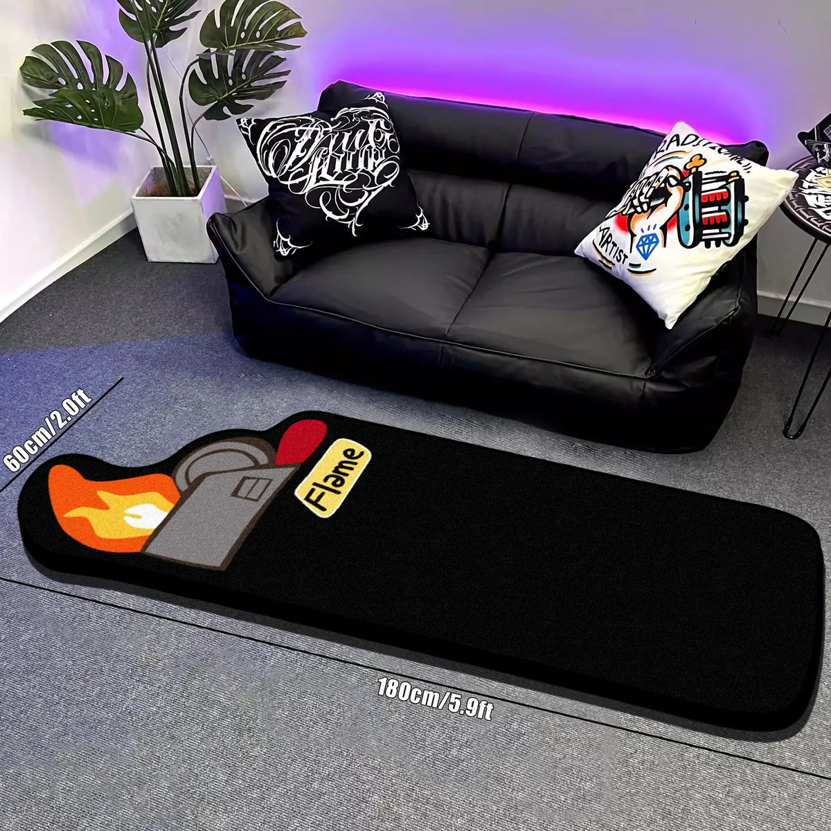 Modern Luxury Cigarette Print Carpet