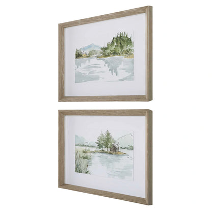 Lake Framed Prints, Set of 2