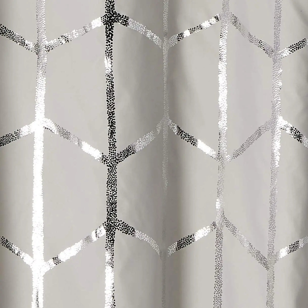 Raina Total Blackout Metallic Print Grommet Top Window Curtain Panel Thermal Insulated Light Blocking Drape for Bedroom Living Room and Dorm 1 Piece