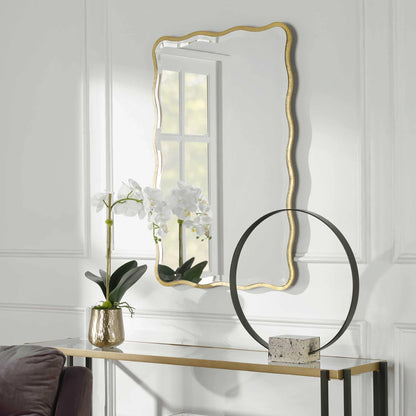 Gold Scalloped Mirror