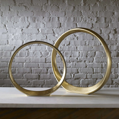 Gold Ring Sculptures Set/2