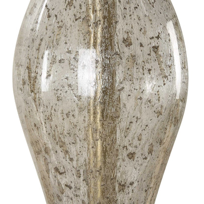 Seeded Glass Hourglass Table Lamp