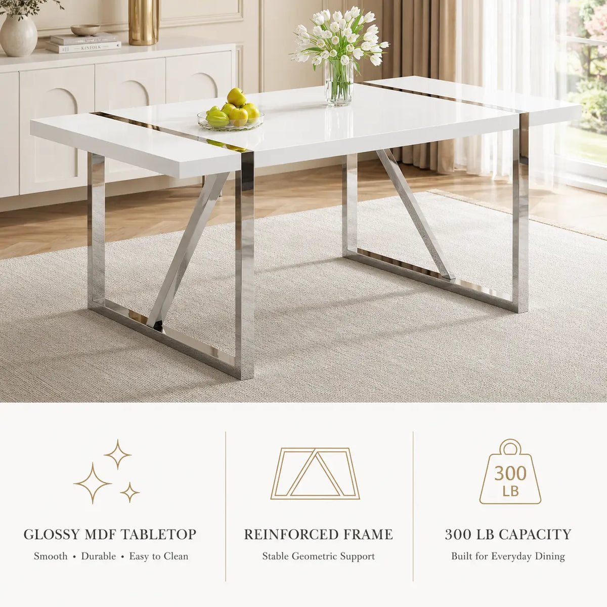 5-Piece Dining Table Set for 6