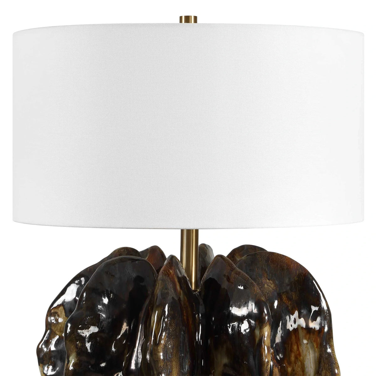 Brown Glass Table Lamp