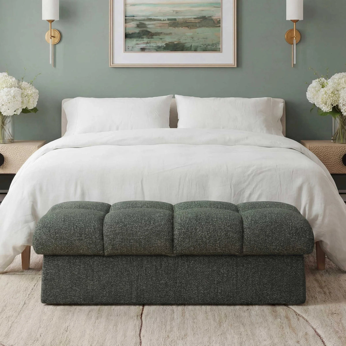 Moss Green & Lake Blue Bench