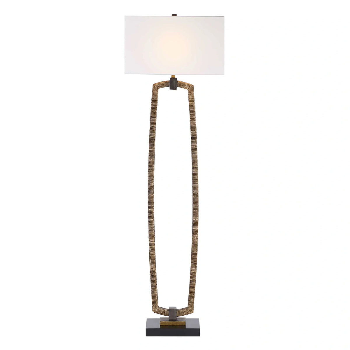 Antiqued Gold Bohemian Floor Lamp