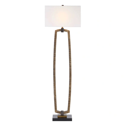 Antiqued Gold Bohemian Floor Lamp
