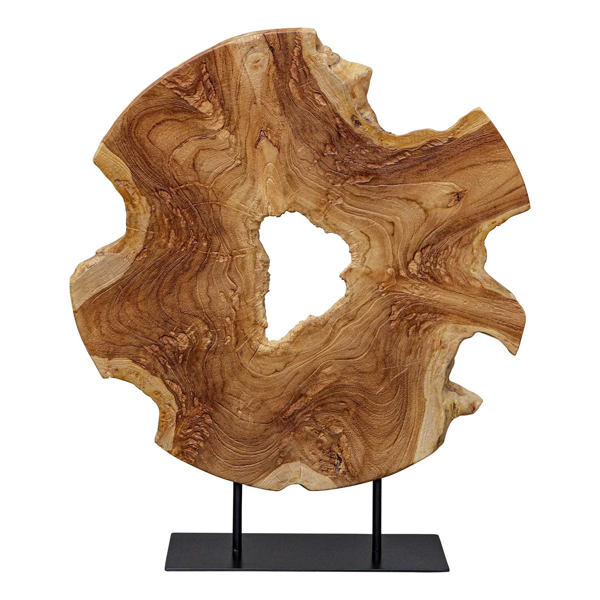 Tamarind Wood & Metal Sculpture