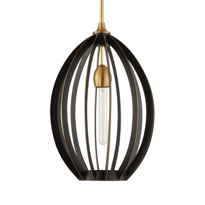 1 Light Architectural Oval Pendant