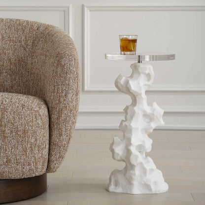 White Stone Drink Table