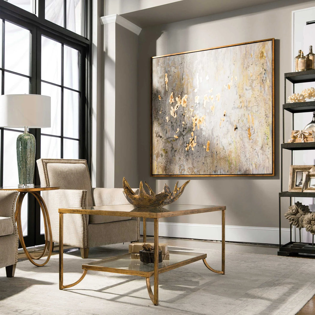 Gold Leaf Abstract Canvas