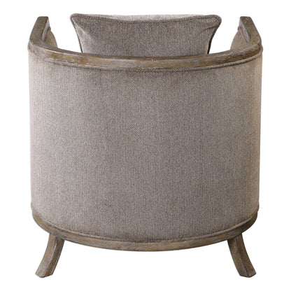 Gray Chenille Accent Chair